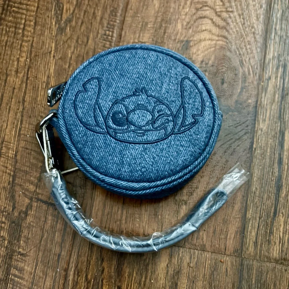 NEW Loungefly Disney Lilo & Stitch Denim Coin Purse Wristlet BoxLunch Exclusive - Picture 5 of 7